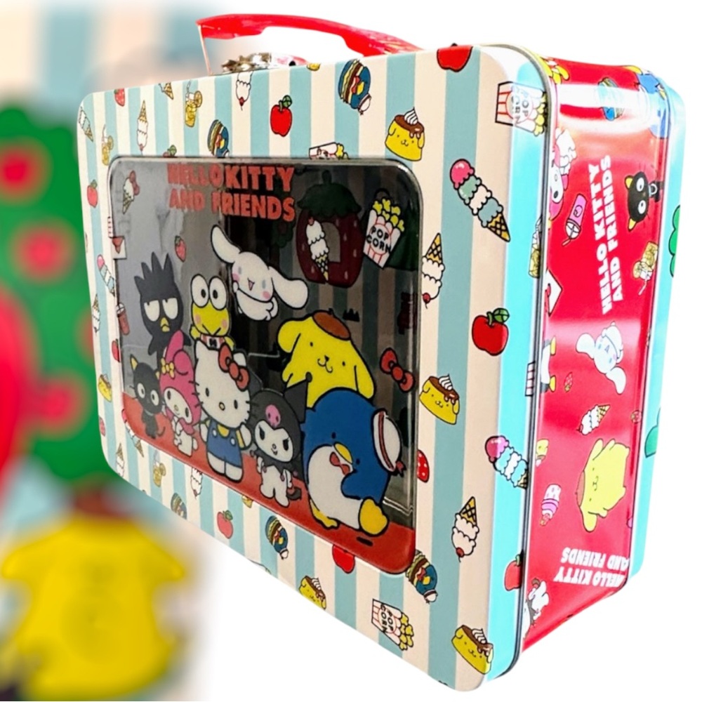 Sanrio Hello Kitty & Friends 9” Metal Lunch Box- -3D Window Design-Collectible
